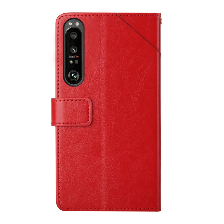 For Sony Xperia 1 V HT01 Y-shaped Pattern Flip Leather Phone Case