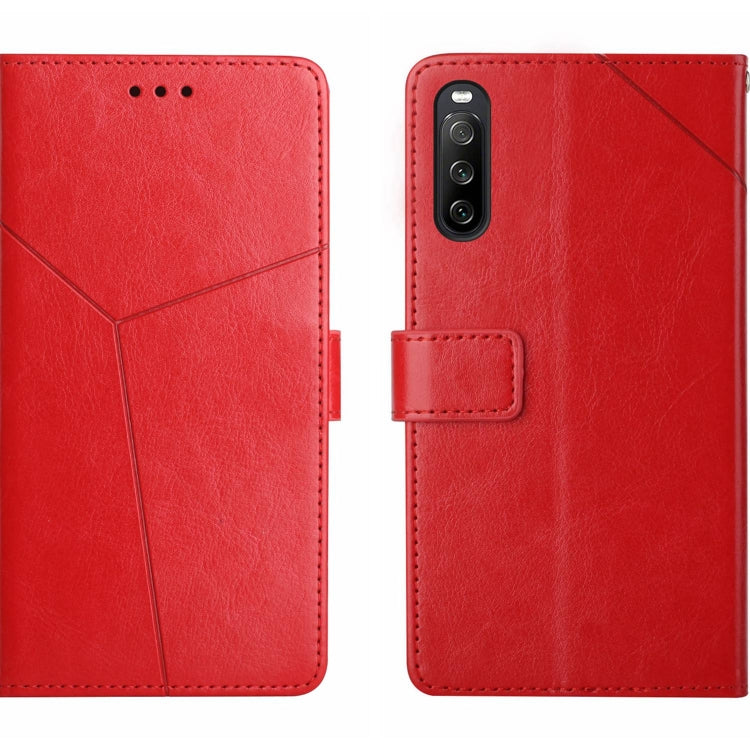 For Sony Xperia 10 V HT01 Y-shaped Pattern Flip Leather Phone Case