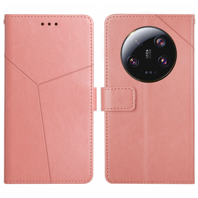 For Xiaomi 13 Ultra HT01 Y-shaped Pattern Flip Leather Phone Case