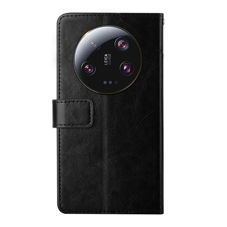 For Xiaomi 13 Ultra HT01 Y-shaped Pattern Flip Leather Phone Case