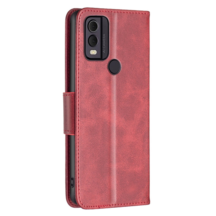 For Nokia C22 Lambskin Texture Pure Color Flip Leather Phone Case