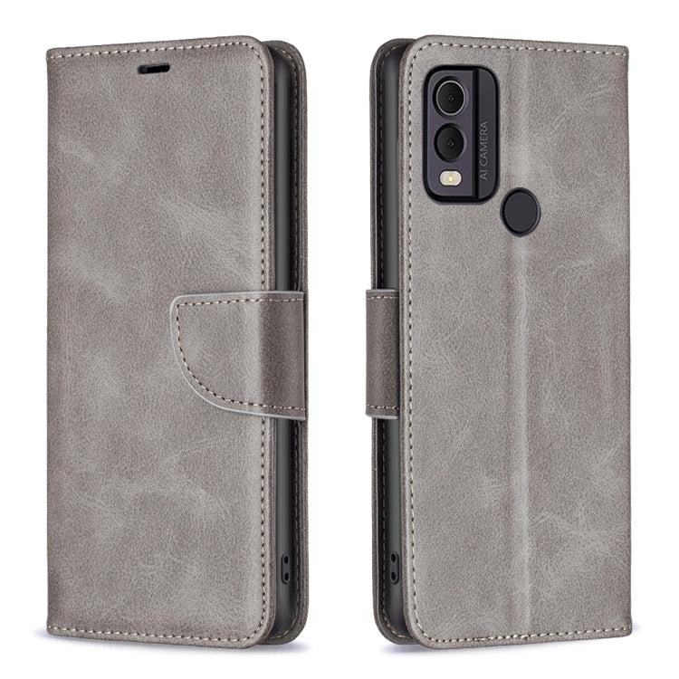 For Nokia C22 Lambskin Texture Pure Color Flip Leather Phone Case