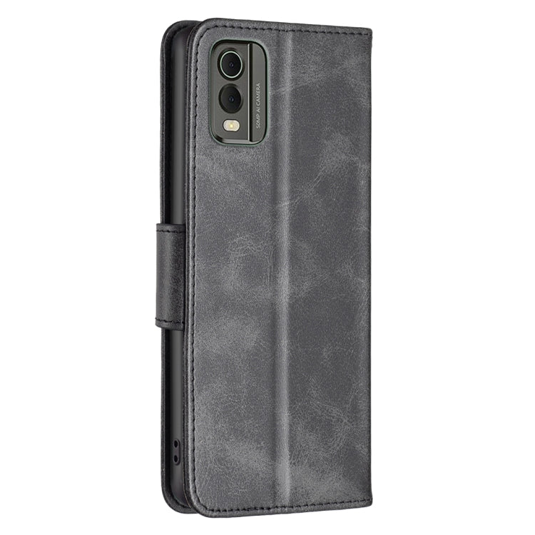 For Nokia C32 Lambskin Texture Pure Color Flip Leather Phone Case