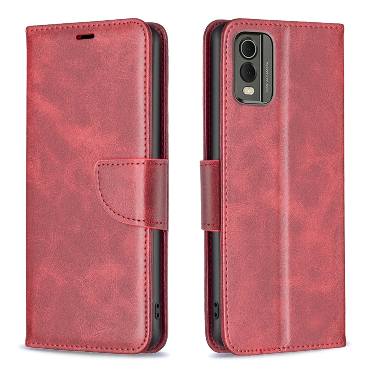 For Nokia C32 Lambskin Texture Pure Color Flip Leather Phone Case