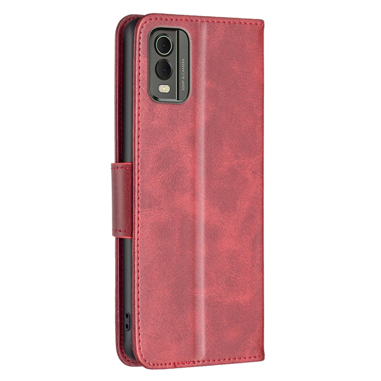 For Nokia C32 Lambskin Texture Pure Color Flip Leather Phone Case
