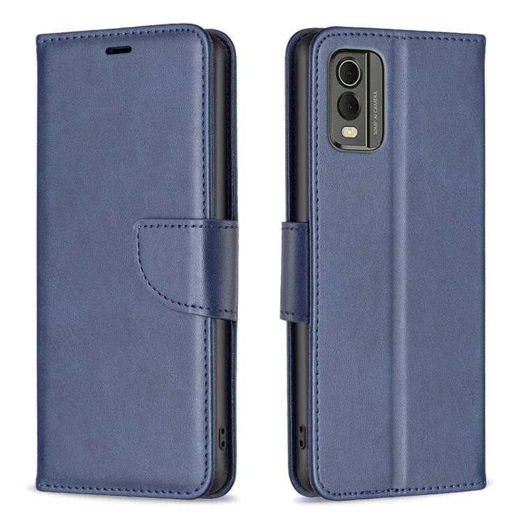 For Nokia C32 Lambskin Texture Pure Color Flip Leather Phone Case
