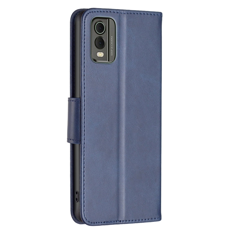 For Nokia C32 Lambskin Texture Pure Color Flip Leather Phone Case
