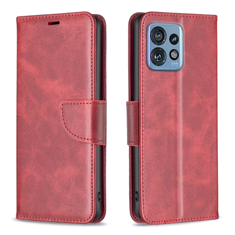 For Motorola Edge 40 Pro 5G / Moto X40 / X40 Pro Lambskin Texture Pure Color Flip Leather Phone Case