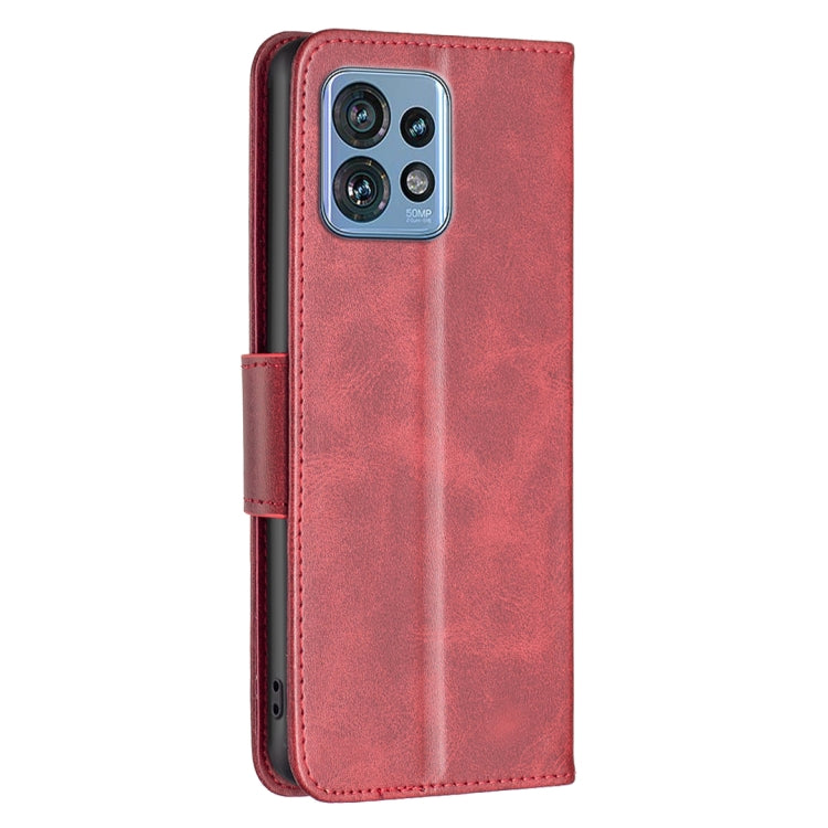For Motorola Edge 40 Pro 5G / Moto X40 / X40 Pro Lambskin Texture Pure Color Flip Leather Phone Case