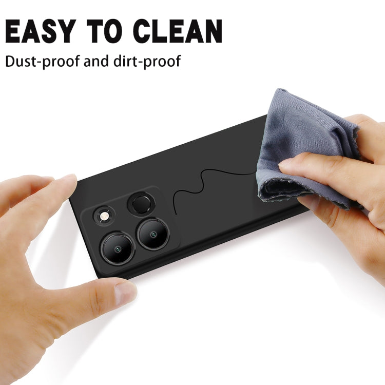 For Infinix Smart 7 India Pure Color Liquid Silicone Shockproof Phone Case