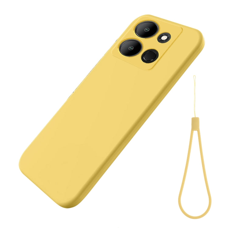 For Infinix Smart 7 India Pure Color Liquid Silicone Shockproof Phone Case