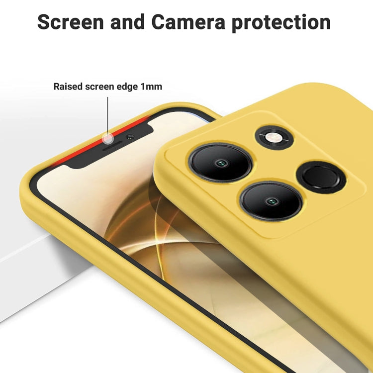 For Infinix Smart 7 India Pure Color Liquid Silicone Shockproof Phone Case