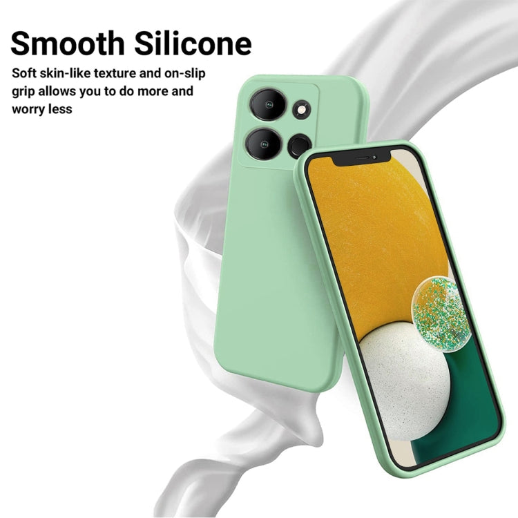 For Infinix Smart 7 India Pure Color Liquid Silicone Shockproof Phone Case