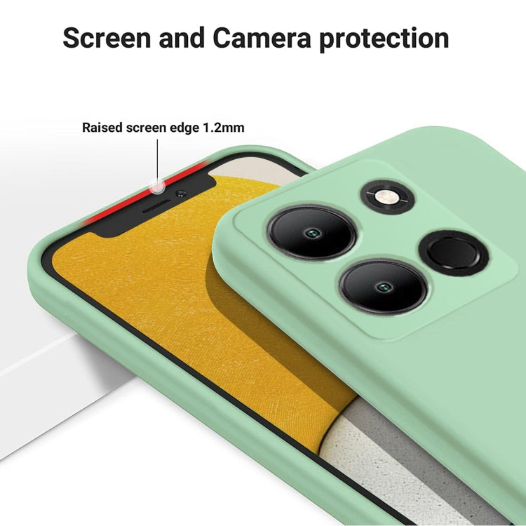 For Infinix Smart 7 India Pure Color Liquid Silicone Shockproof Phone Case