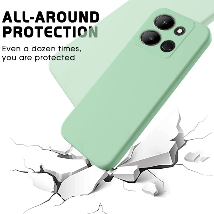 For Infinix Smart 7 India Pure Color Liquid Silicone Shockproof Phone Case