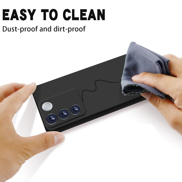 For vivo V27e / S16e Pure Color Liquid Silicone Shockproof Phone Case