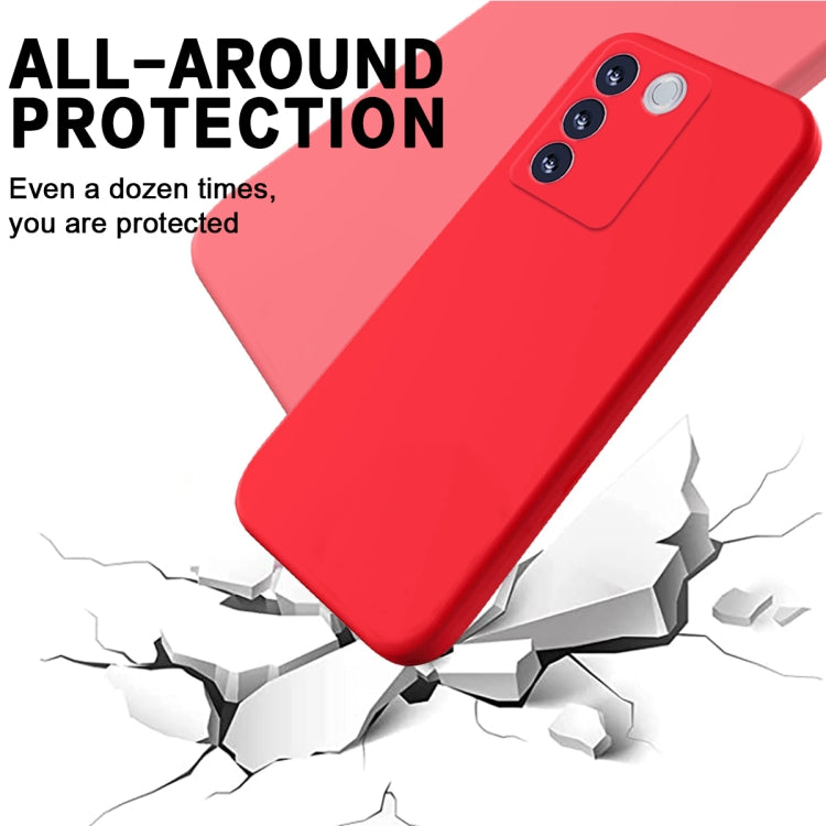 For vivo V27e / S16e Pure Color Liquid Silicone Shockproof Phone Case