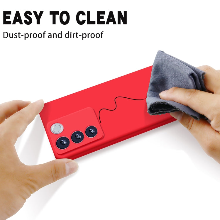 For vivo V27e / S16e Pure Color Liquid Silicone Shockproof Phone Case