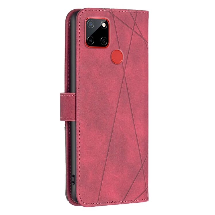 For Nokia C12 Magnetic Buckle Rhombus Texture Leather Phone Case