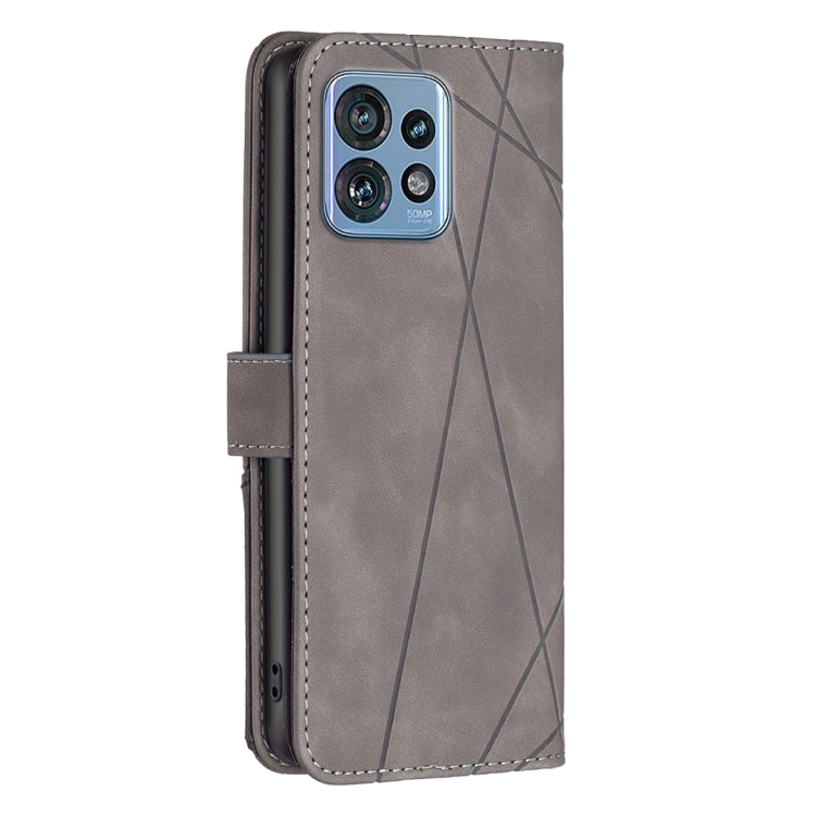 For Motorola Edge 40 Pro 5G / Moto X40 / X40 Pro Magnetic Buckle Rhombus Texture Leather Phone Case