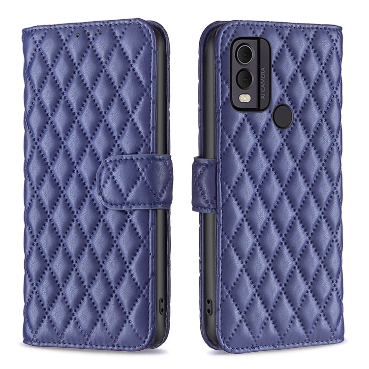 For Nokia C22 Diamond Lattice Wallet Flip Leather Phone Case