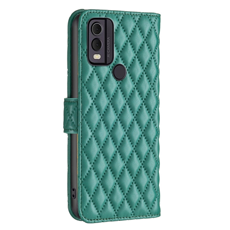 For Nokia C22 Diamond Lattice Wallet Flip Leather Phone Case