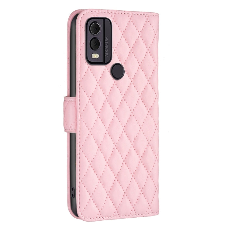 For Nokia C22 Diamond Lattice Wallet Flip Leather Phone Case