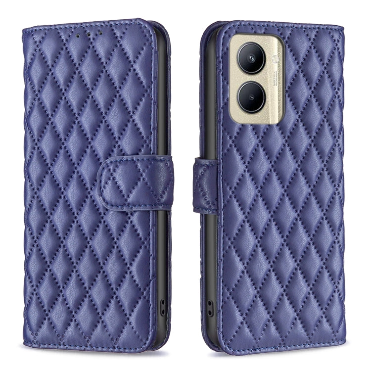 For Realme C33 Diamond Lattice Wallet Flip Leather Phone Case