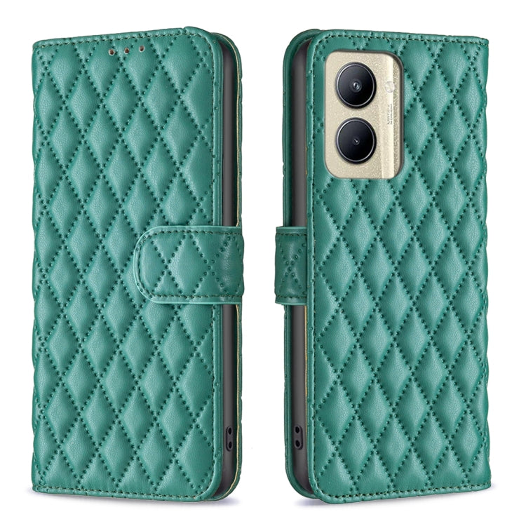 For Realme C33 Diamond Lattice Wallet Flip Leather Phone Case