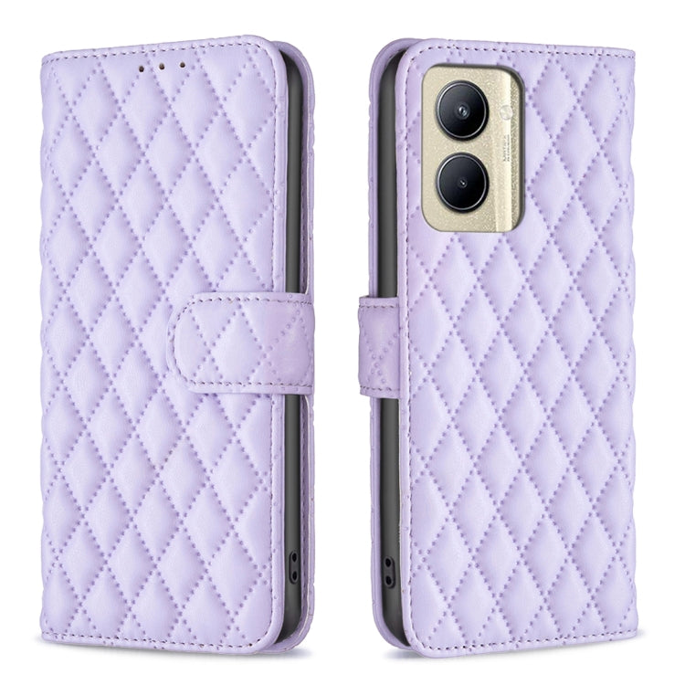 For Realme C33 Diamond Lattice Wallet Flip Leather Phone Case
