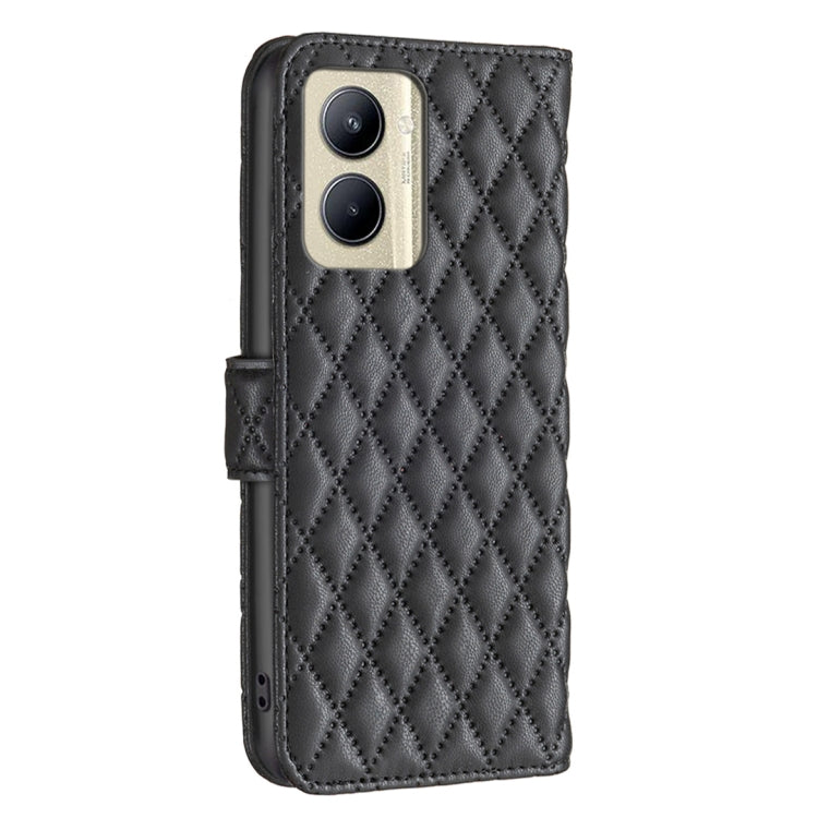 For Realme C33 Diamond Lattice Wallet Flip Leather Phone Case