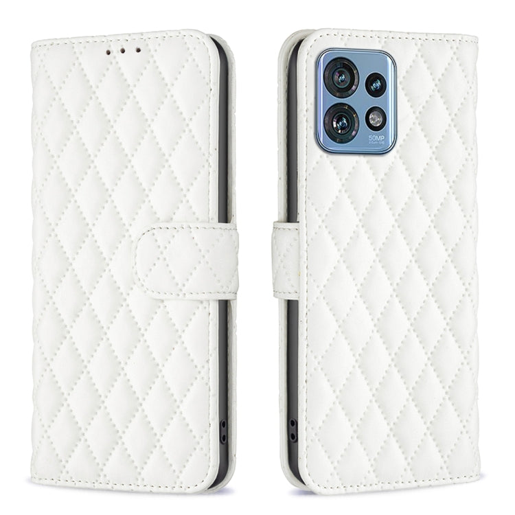 For Motorola Edge 40 Pro 5G / Moto X40 / X40 Pro Diamond Lattice Wallet Flip Leather Phone Case