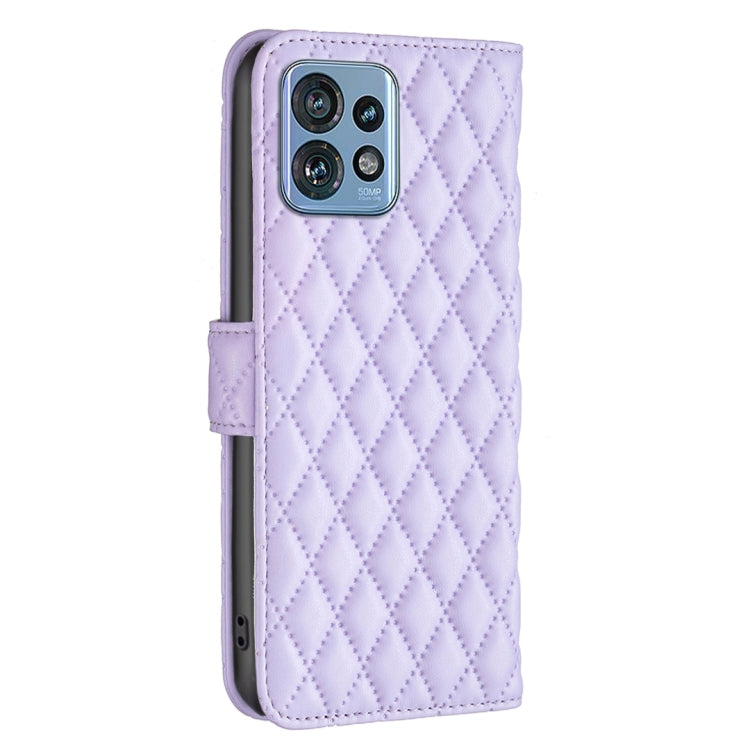 For Motorola Edge 40 Pro 5G / Moto X40 / X40 Pro Diamond Lattice Wallet Flip Leather Phone Case