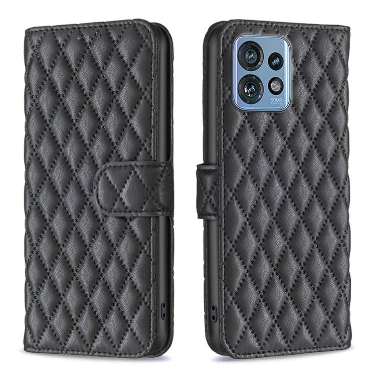 For Motorola Edge 40 Pro 5G / Moto X40 / X40 Pro Diamond Lattice Wallet Flip Leather Phone Case