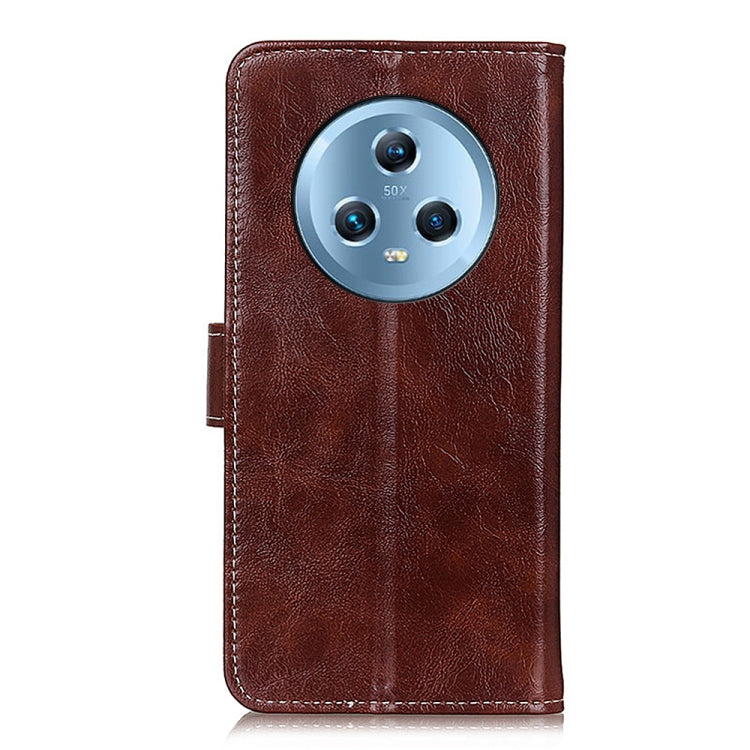 For Honor Magic5 Retro Crazy Horse Texture Flip Leather Phone Case