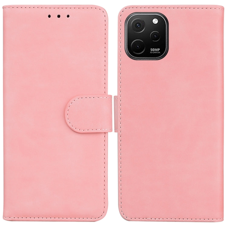 For Huawei nova Y61 / Enjoy 50z Skin Feel Pure Color Flip Leather Phone Case