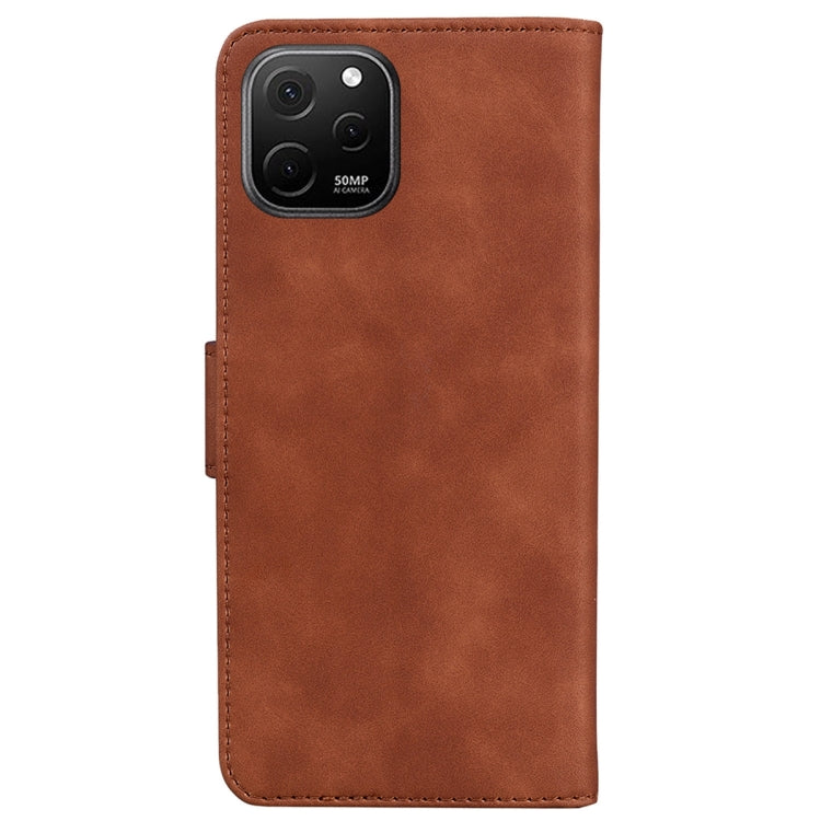 For Huawei nova Y61 / Enjoy 50z Skin Feel Pure Color Flip Leather Phone Case