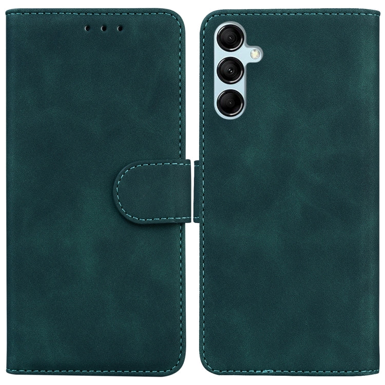 For Samsung Galaxy M14 Skin Feel Pure Color Flip Leather Phone Case