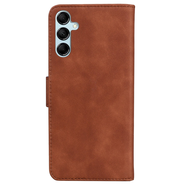 For Samsung Galaxy M14 Skin Feel Pure Color Flip Leather Phone Case