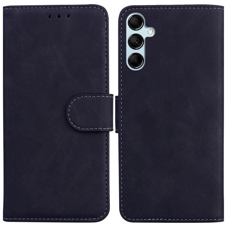 For Samsung Galaxy M14 Skin Feel Pure Color Flip Leather Phone Case