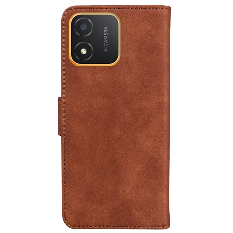 For Honor X5 Skin Feel Pure Color Flip Leather Phone Case