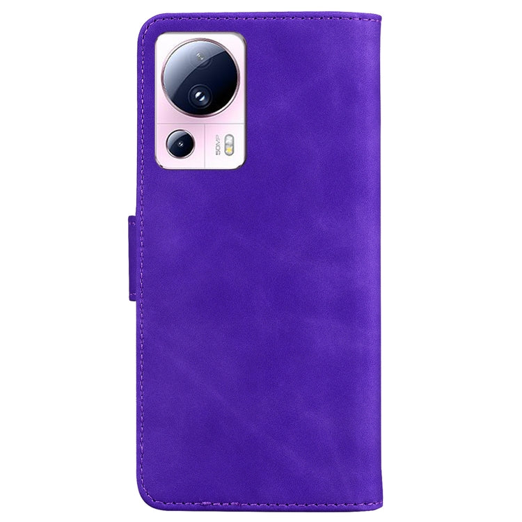 For Xiaomi 13 Lite / Civi 2 Skin Feel Pure Color Flip Leather Phone Case