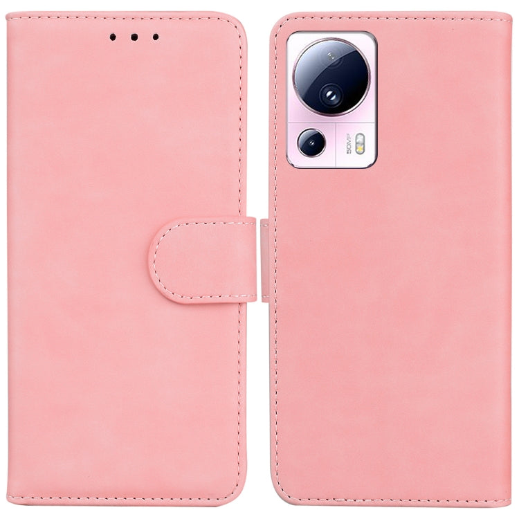 For Xiaomi 13 Lite / Civi 2 Skin Feel Pure Color Flip Leather Phone Case