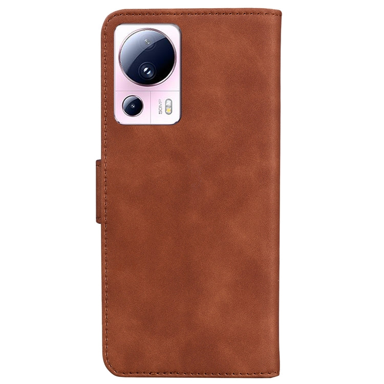 For Xiaomi 13 Lite / Civi 2 Skin Feel Pure Color Flip Leather Phone Case