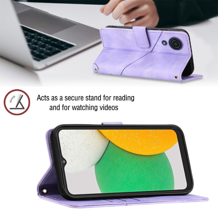 For Samsung Galaxy A03 Core Skin-feel Embossed Leather Phone Case