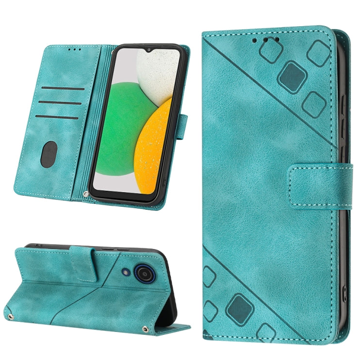 For Samsung Galaxy A03 Core Skin-feel Embossed Leather Phone Case