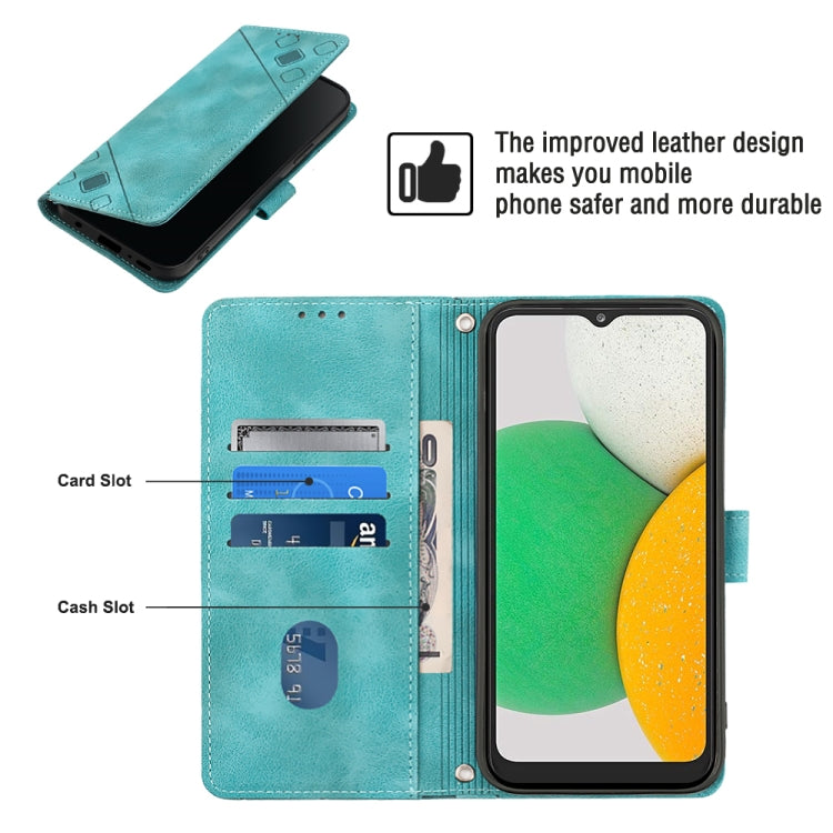 For Samsung Galaxy A03 Core Skin-feel Embossed Leather Phone Case