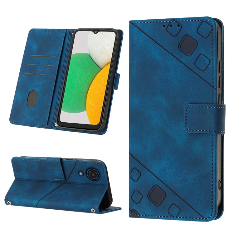 For Samsung Galaxy A03 Core Skin-feel Embossed Leather Phone Case