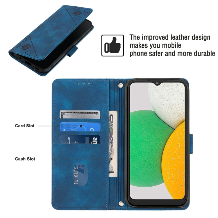 For Samsung Galaxy A03 Core Skin-feel Embossed Leather Phone Case