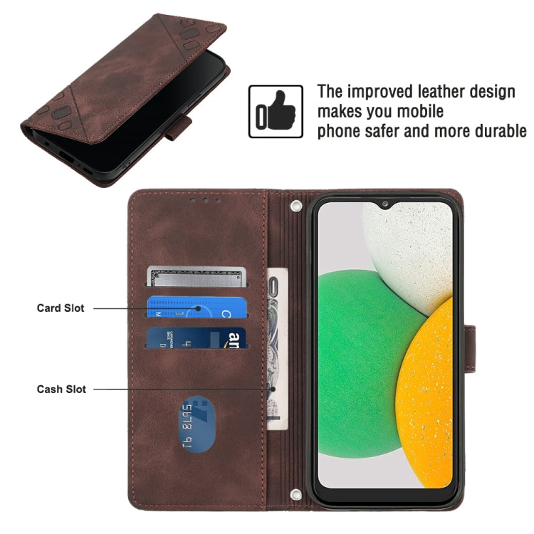 For Samsung Galaxy A03 Core Skin-feel Embossed Leather Phone Case